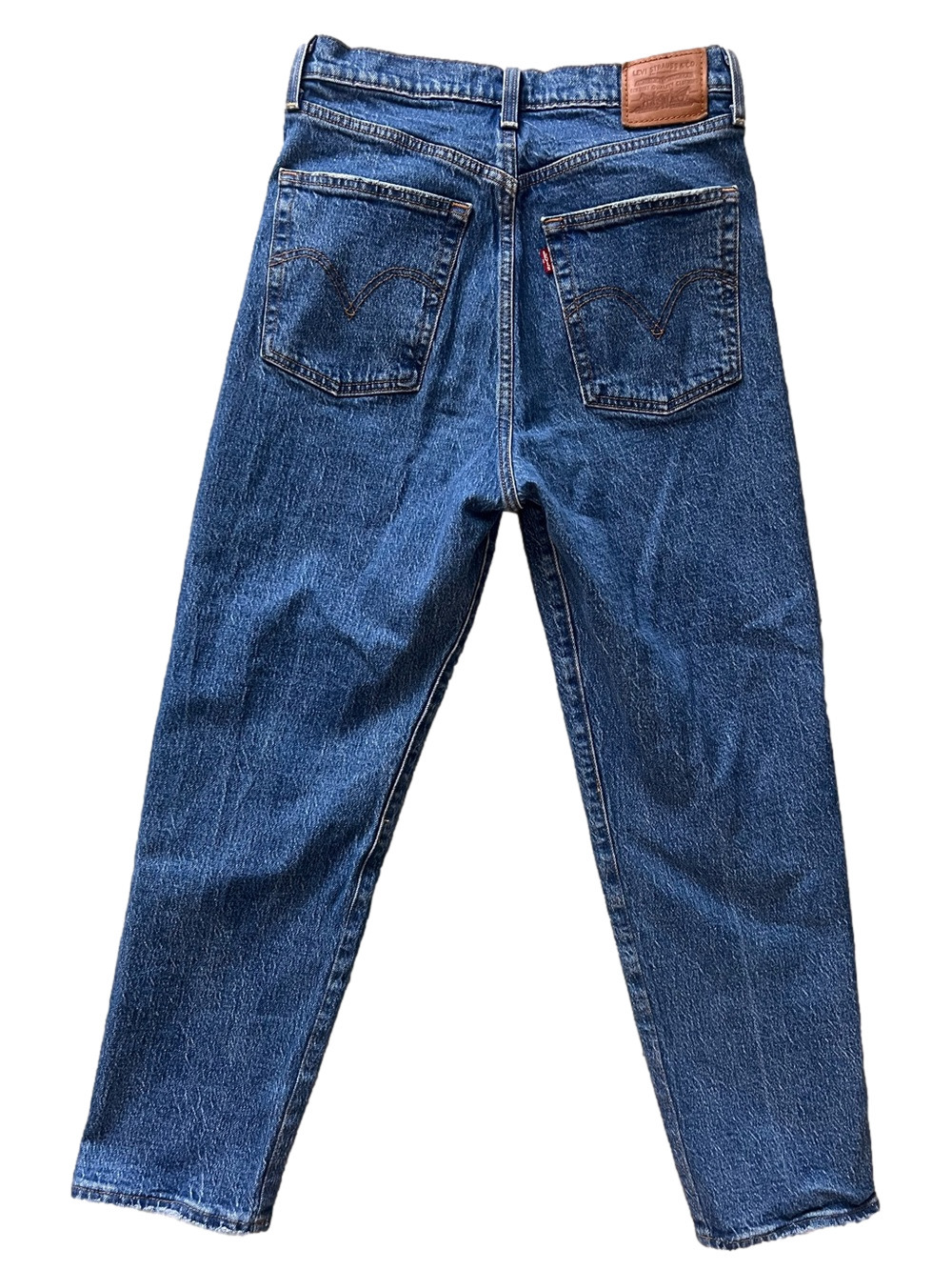 Levi’s Ribcage Straight Ankle Jeans High Rise Cropped Medium Wash - Size 27 - Picture 9 of 12